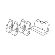Housses de siège Lampa Set Superior - Noir/Bleu - compatibles pour Volkswagen Multivan T5 (04/03>03/15) - Volkswagen Multivan T6 (08/15>12/19) - Volkswagen Multivan T6.1 (01/20>)