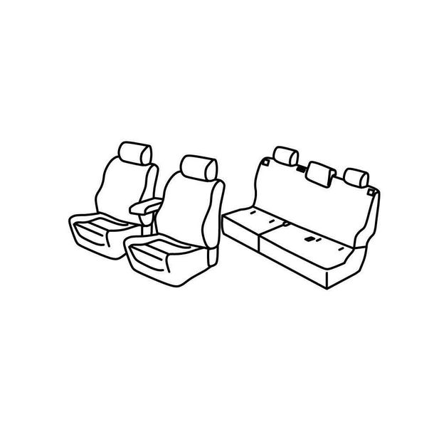 Coprisedili Lampa Set Superior - Nocciola - compatibili per Volkswagen Amarok 4p (07/16>)