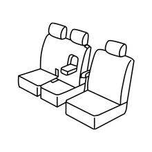 Housses de siège Lampa Set Superior - Noir/Bleu - compatibles pour Citroën Jumpy (04/16>) - Toyota Proace (04/16>)