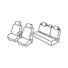 Coprisedili Lampa Set Superior - Nero/Grigio - compatibili per Toyota C-HR (12/16>)