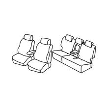 Stoelhoezen Lampa Set Superior - Zwart/Blauw - compatibel voor Skoda Kodiaq (04/17>)
