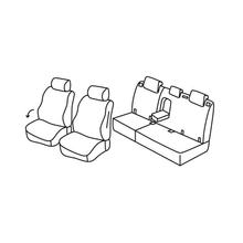 Stoelhoezen Lampa Set Superior - Zwart/Grijs - compatibel voor Chevrolet Trax (03/13>09/15) - Opel Mokka (11/12>03/16) - Opel Mokka X (04/16>12/19)