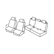 Capas de Assento Lampa Set Superior - Bege - compatível para Opel Mokka (11/12>03/16) - Opel Mokka X (04/16>12/19)