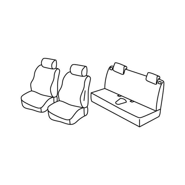 Coprisedili Lampa Set Superior - Beige - compatibile per Opel Karl (12/14>12/19)