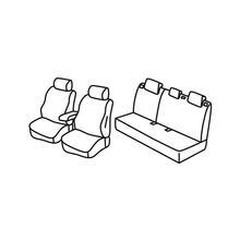 Capas de Bancos Lampa Set Superior - Preto/Azul - compatível para Kia Rio 5p (04/17>)