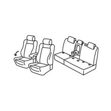 Capas de Banco Lampa Set Superior - Preto/Cinza - compatível para Volkswagen Tiguan (05/16>)