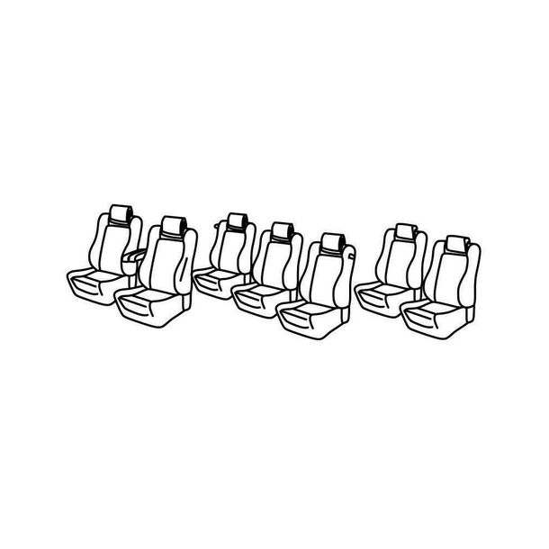 Fundas de asiento Lampa Set Superior - Beige - compatibles para Peugeot 5008 (11/09>12/16)
