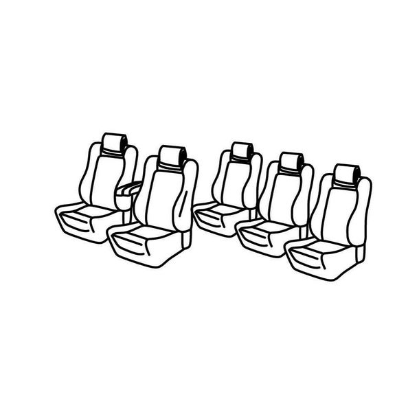 Set de housses de siège Superior - Nocciola - compatible pour Peugeot 5008 (11/09 > 12/16)