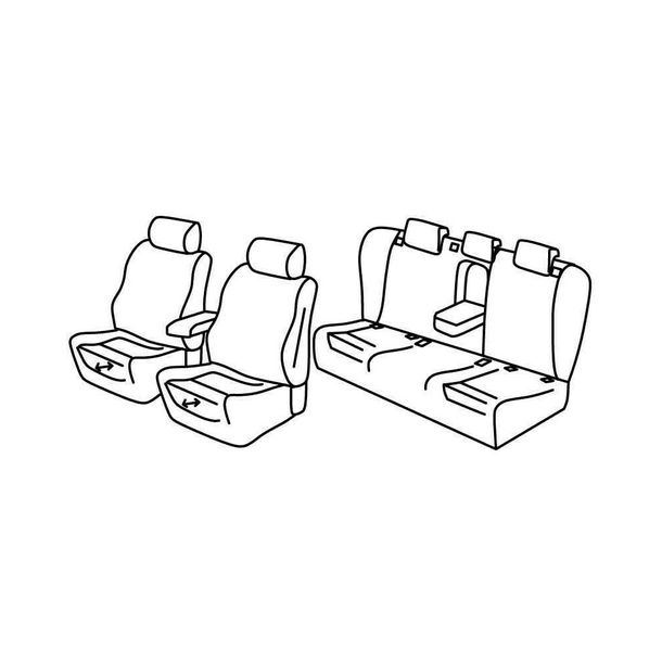 Coprisedili Lampa Set Superior - Grigio/Nero - compatibili per Audi A6 4p (04/11>06/18)