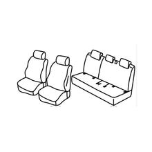 Coprisedili Lampa Set Superior - Nero/Blu - compatibili per Suzuki Celerio (11/14>10/20)