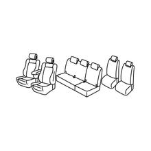 Stoelhoezen Lampa Set Superior - Zwart/Blauw - compatibel voor Renault Grand Scenic 7 zitplaatsen (11/16>)