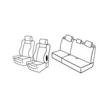 Stoelbekleding Lampa Set Superior - Zwart/Rood - compatibel voor Peugeot 207 5-deurs (05/06>11/12)