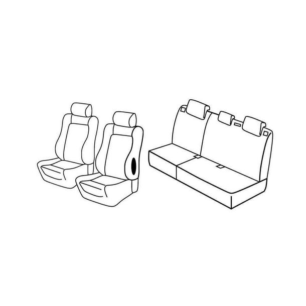 Coprisedili Lampa Set Superior - Beige - compatibili per Peugeot 207 5p (05/06>11/12)