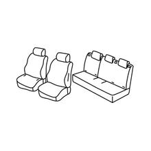 Capas de Banco Lampa Conjunto Superior - Cinza/Preto - compatível para Citroen C3 (11/16>)