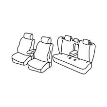 Capas de Assento Lampa Conjunto Superior - Preto/Cinza - compatível para Toyota Avensis Wagon (04/09>03/19)