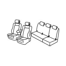 Potahy sedaček Lampa Set Superior - Černá/Šedá - kompatibilní pro Renault Scenic 5 míst (10/16>)