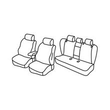 Sitzbezüge Lampa Set Superior - Schwarz/Grau - kompatibel für Bmw X3 (F25) (11/10>07/17)