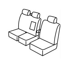 Sitzbezüge Lampa Set Superior - Schwarz/Blau - kompatibel für Iveco Daily (06/14>)