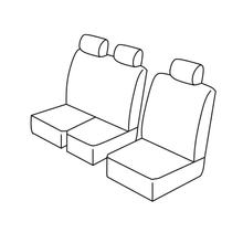 Sitzbezüge Lampa Set Superior - Schwarz/Rot - kompatibel für Iveco Daily (06/14>)