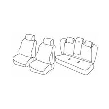 Sitzbezüge Lampa Set Superior - Schwarz/Blau - kompatibel für Bmw Serie 5 Touring (E61) (04/04>05/10)