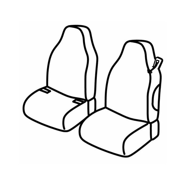 Fundas de asiento Lampa Set Superior - Beige - compatibles para Smart Fortwo (11/14>)