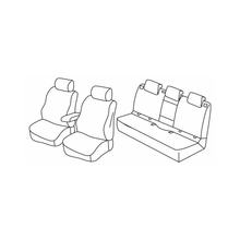 Sitzbezüge Lampa Set Superior - Schwarz/Grau - kompatibel für Opel Astra K Sports Tourer (03/16>)