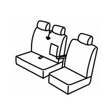 Sitzbezüge Lampa Set Superior - Schwarz/Blau - kompatibel für Citroen Jumper (05/14>) - Fiat Ducato (05/14>) - Peugeot Boxer (05/14>)