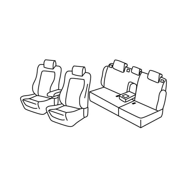 Seat Covers Lampa Set Superior - Hazelnut - compatible with Citroen C5 4-door (05/08>12/17)