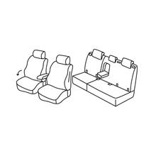 Sitzbezüge Lampa Set Superior - Beige - kompatibel für Chevrolet Trax (03/13>09/15) - Opel Mokka (11/12>03/16) - Opel Mokka X (04/16>12/19)