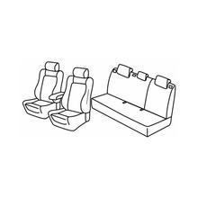 Sitzbezüge Lampa Set Superior - Grau/schwarz - kompatibel für Toyota Auris 5p (12/12>05/15)