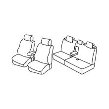 Sitzbezüge Lampa Set Superior - Schwarz/Blau - kompatibel für Citroen C4 5p (01/05>10/10)
