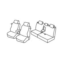 Capas de Bancos Lampa Conjunto Superior - Bege - compatível para Citroen C4 3p (01/05>10/10)