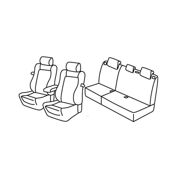 Fundas de asiento Lampa Set Superior - Negro/Rojo - compatibles para Citroen C4 3p (01/05>10/10)
