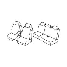 Stoelhoezen Lampa Set Superior - Nocciola - compatibel voor Citroen C4 3drs (01/05>10/10)