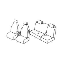 Stoelhoezen Lampa Set Superior - Zwart/Grijs - compatibel voor Fiat 500L Cross (06/17>) - Fiat 500L Trekking (11/13>05/17)