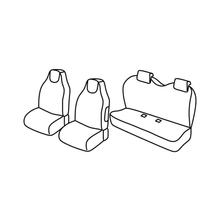 Stoelhoezen Lampa Set Superior - Zwart/Grijs - compatibel voor Citroen C1 3-deurs (03/12>05/14) - Citroen C1 5-deurs (03/12>05/14) - Peugeot 107 3-deurs (03/12>12/14) - Peugeot 107 5-deurs (03/12>12/14) - Toyota Aygo 3-deurs (03/12>05/14) -