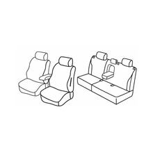Stoelhoezen Lampa Set Superior - Zwart/Rood - compatibel voor Volvo V50 sw (02/04>04/13)