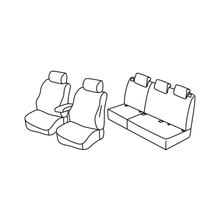 Sitzbezüge Lampa Set Superior - Schwarz/Grau - kompatibel für Citroen C3 Picasso (01/09>10/12)