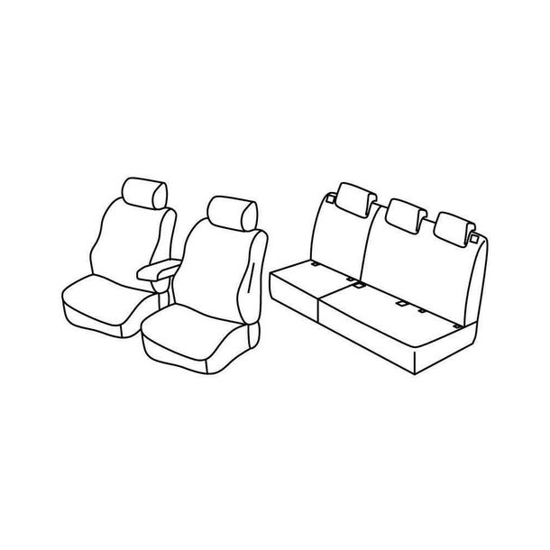 Coprisedili Lampa Set Superior - Beige - compatibile per Citroen C3 Picasso (01/09>10/12)