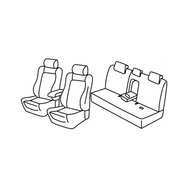 Coprisedili Lampa Set Superior - Nero/Blu - compatibili per Toyota Rav4 (03/13>02/19)