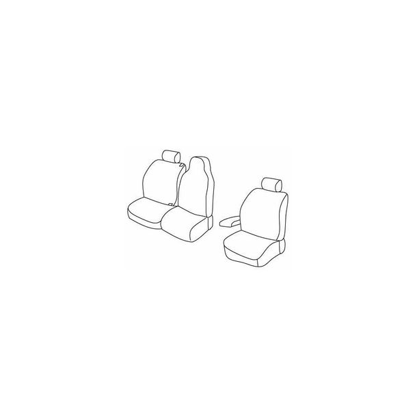 Sitzbezüge Lampa Set Superior - Beige - kompatibel für Fiat Talento (05/16>) - Opel Vivaro (01/14>02/19) - Renault Trafic (06/14>)