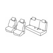 Sitzbezüge Lampa Set Superior - Grau/schwarz - kompatibel für Renault Clio IV 5p (10/12>07/19) - Renault Clio IV Generation (08/19>03/20)
