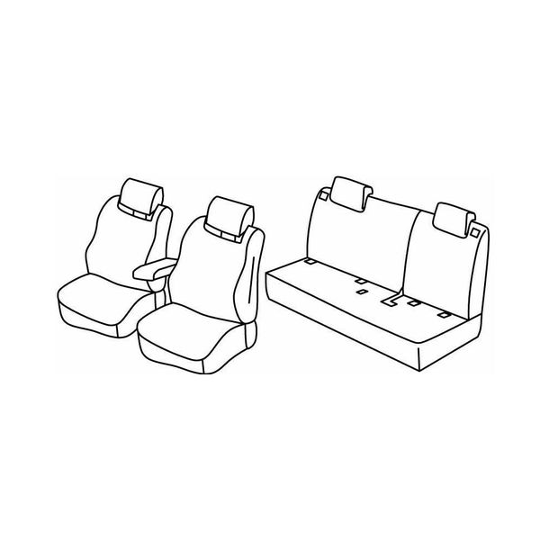 Fundas de asiento Lampa Set Superior - Beige - compatible para Renault Clio IV 5p (10/12>07/19) - Renault Clio IV Generación (08/19>03/20)