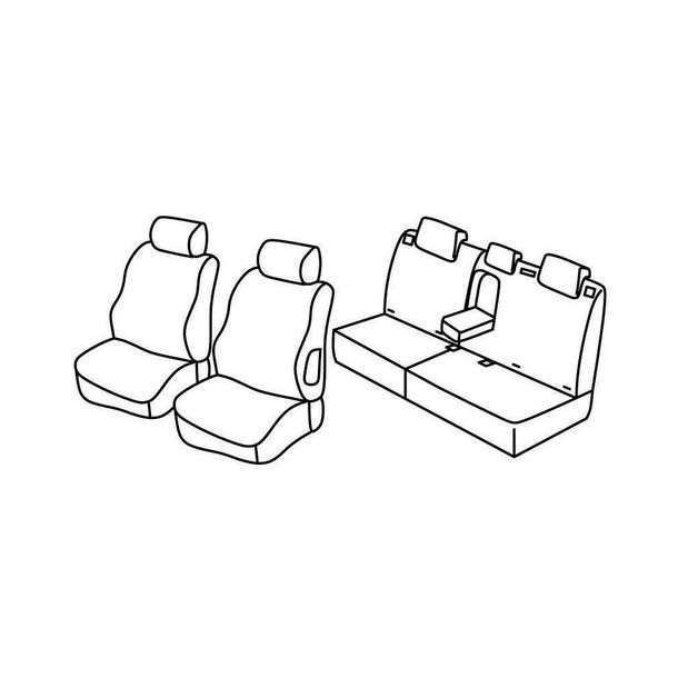 Coprisedili Lampa Set Superior - Nero/Grigio - compatibili per Peugeot 307 5p (06/01>08/07)