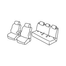 Sitzbezüge Lampa Set Superior - Schwarz/Grau - kompatibel für Volkswagen T-Cross (04/19>)