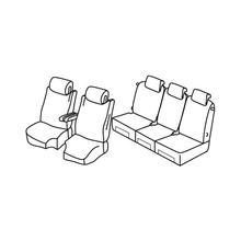 Sitzbezüge Lampa Set Superior - Schwarz/Grau - kompatibel für Citroen C4 Grand Picasso (10/13>05/16)