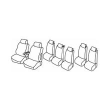 Coprisedili Lampa Set Superior - Nocciola - compatibili per Citroen C8 (11/02>12/13) - Fiat Ulysse (06/02>12/10) - Lancia Phedra (09/02>11/10) - Peugeot 807 (10/02>01/08)