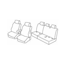 Coprisedili Lampa Set Superior - Nero/Rosso - compatibili per Volkswagen Caddy Life (09/15>12/20)