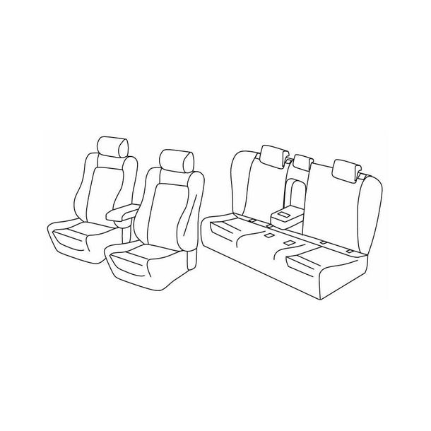 Coprisedili Lampa Set Superior - Nero/Grigio - compatibili per Skoda Superb 4p (07/15>)