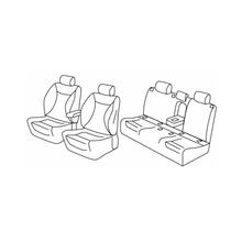 Coprisedili Lampa Set Superior - Nero/Rosso - compatibili per Renault Megane IV Berlina (01/16>)
